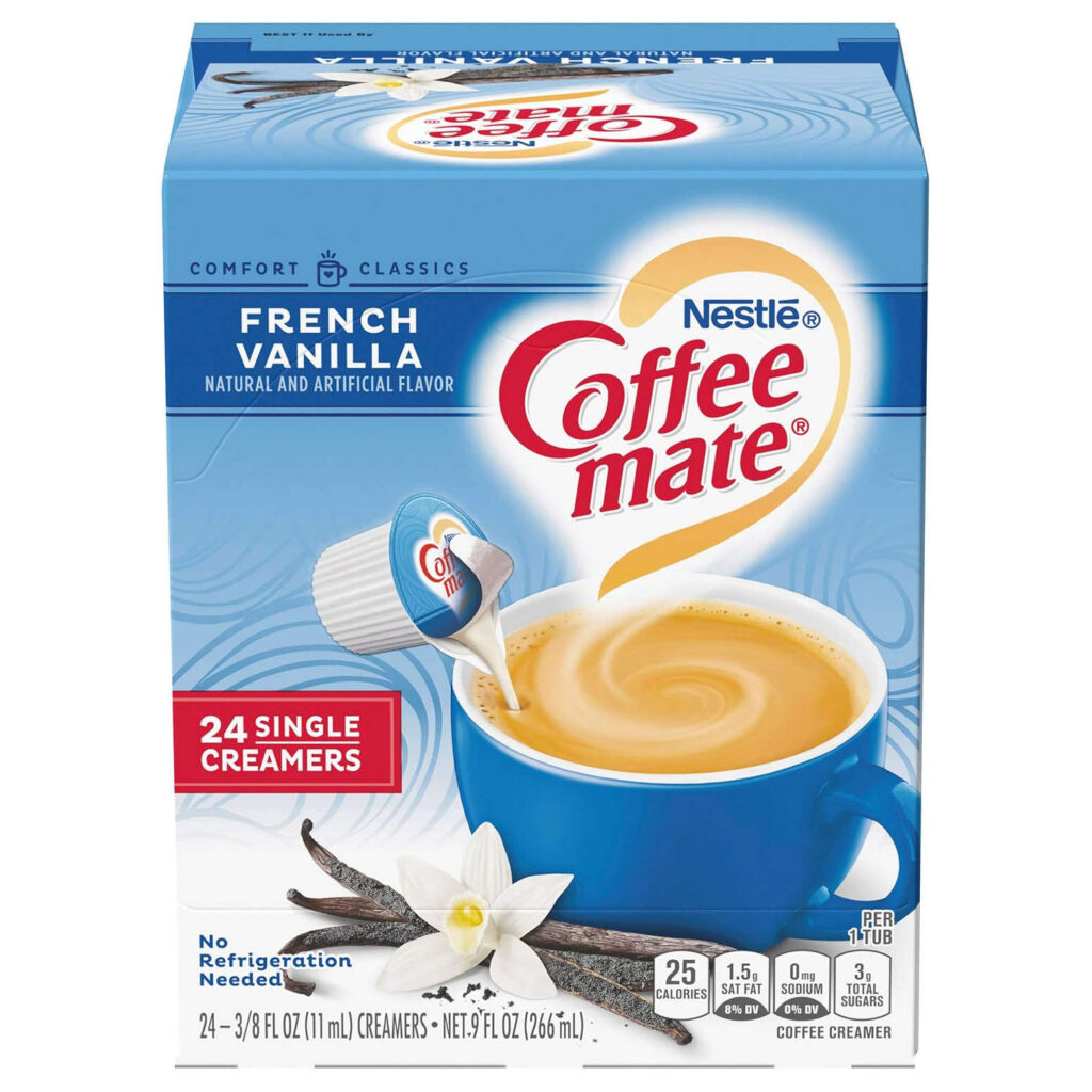 Coffee Mate Coffee-Mate French Vanilla Liquid Creamer Cups 11ml (0.38 fl oz) – 24 Cups