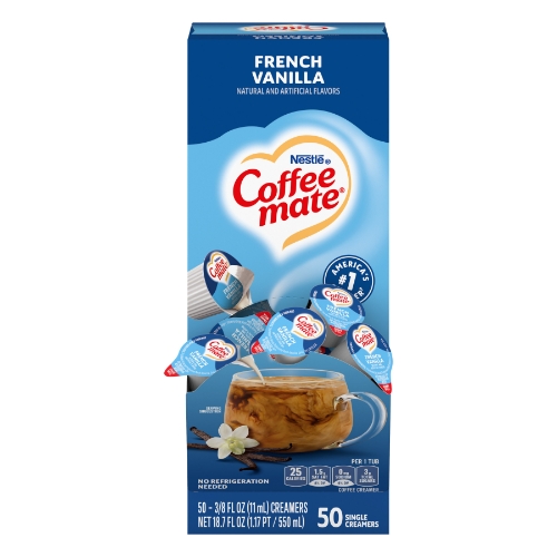 Coffee Mate Coffee-Mate French Vanilla Liquid Creamer Cups 11ml (0.38 fl oz) – 50 Cups