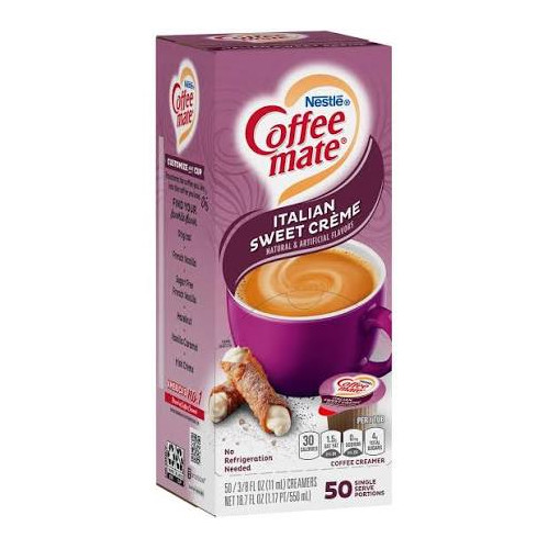 Coffee Mate Italian Sweet Creme Liquid Cups 11ml (0.38 fl oz) – 50 Cups per box