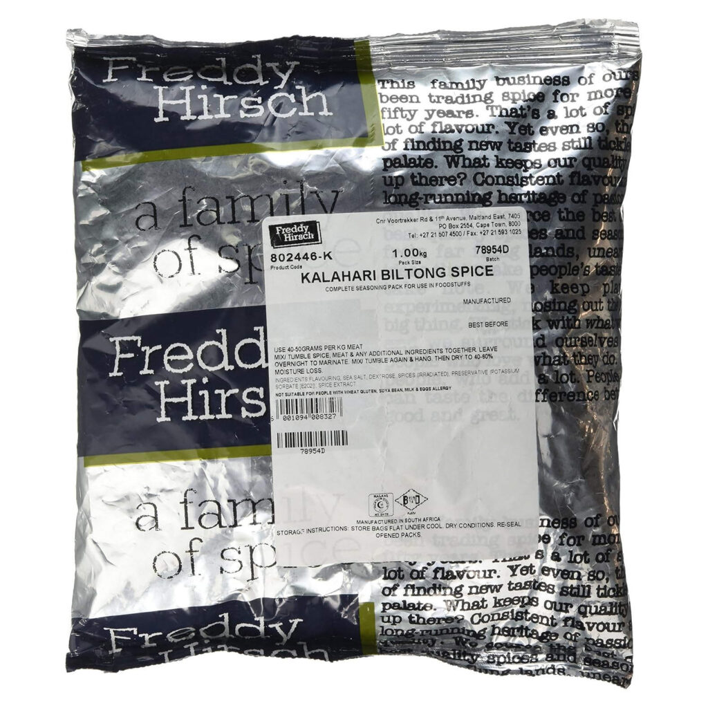 Freddy Hirsch Seasoning – Kalahari Biltong (Kosher No MSG) 1kg (35.27oz)