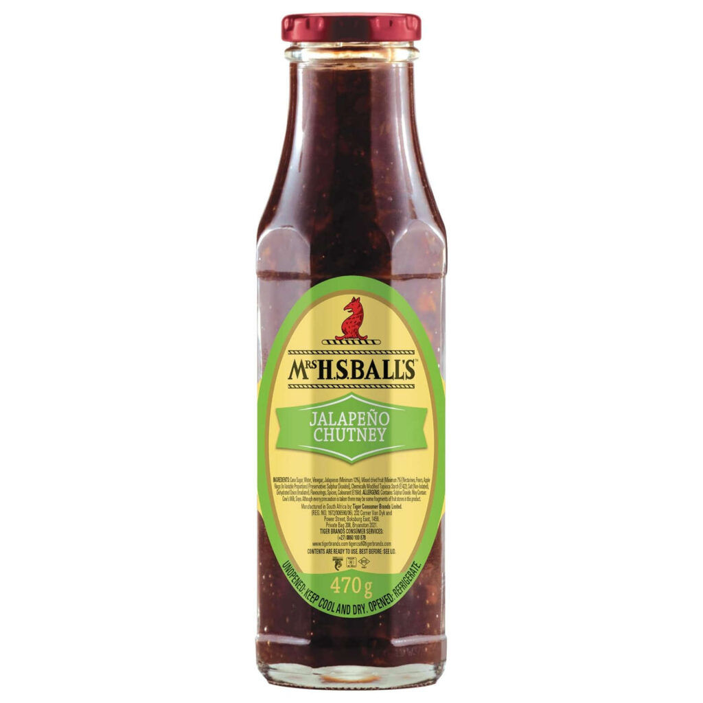 Mrs Ball's Chutney – Jalapeno (Glass) 470g (16.58oz)